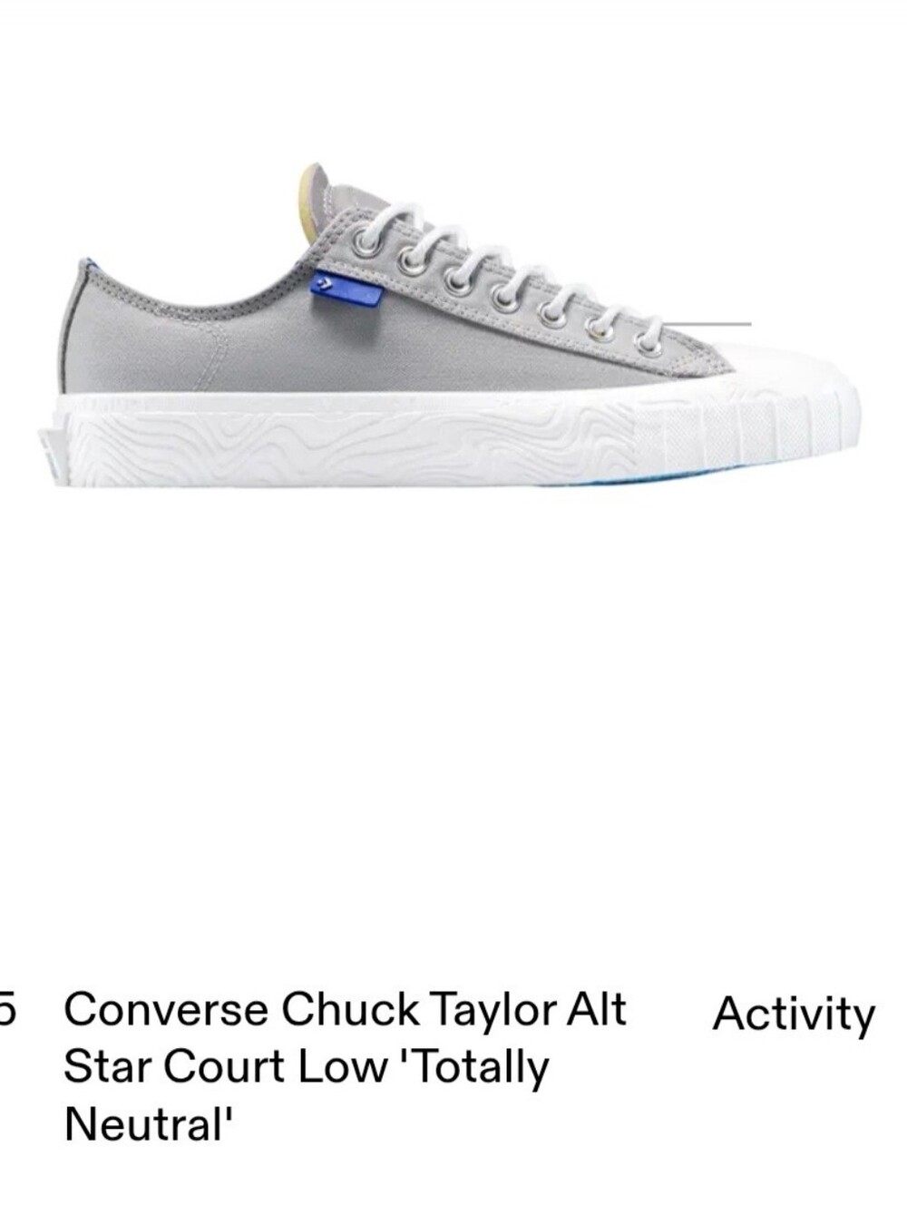368. NWOT - Converse Chuck Taylor Alt Star Court Low 'Totally Neutral'